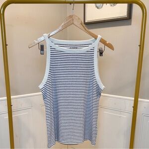 J.Crew Striped blue and white Tank Top size XL